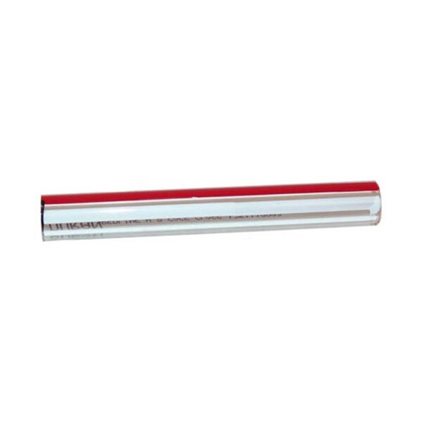 Tube, Glass-Red & White Stripe
